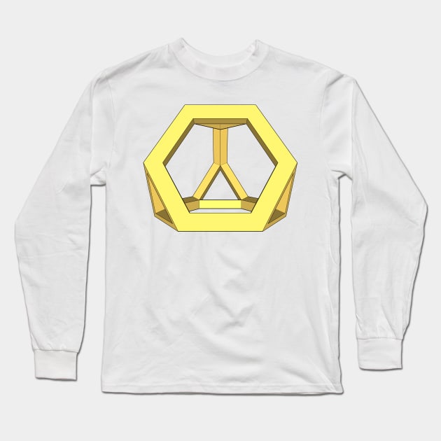 gmtrx lawal skeletal truncated tetrahedron Long Sleeve T-Shirt by Seni Lawal